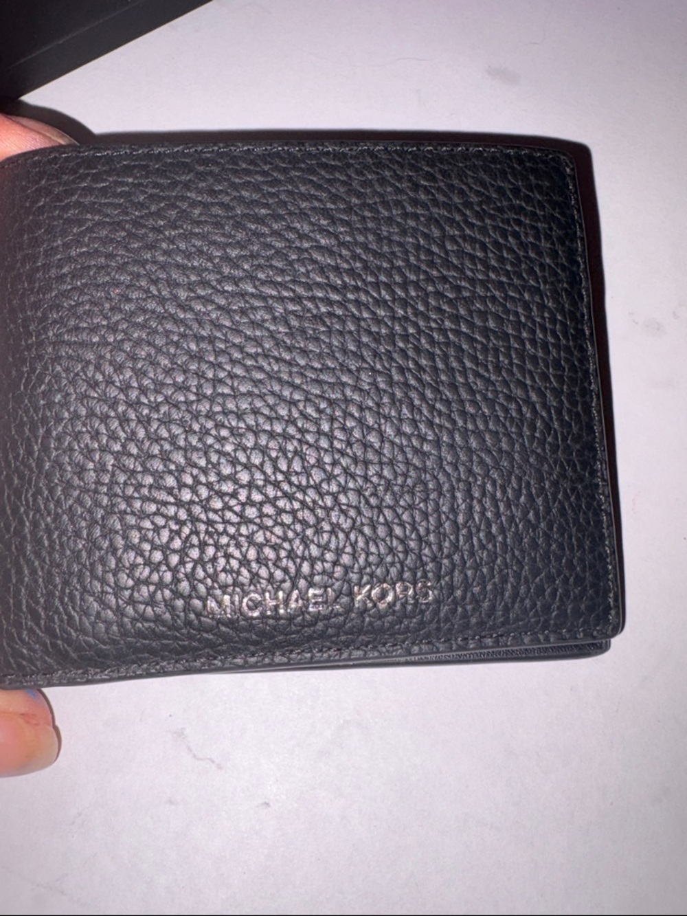 NWOT Michael Kors Black Pebbled Leather Bifold Wallet